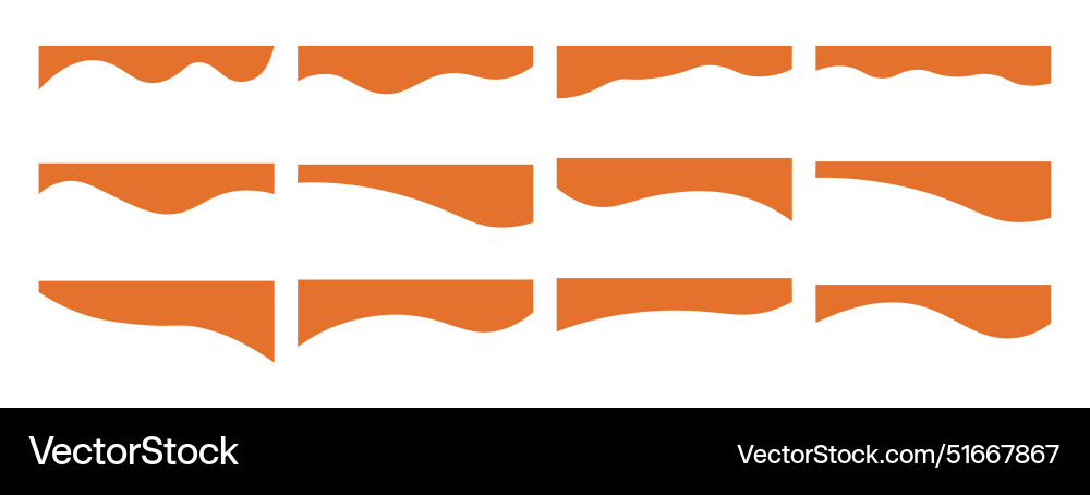 Collection of dividers shape templates modern Vector Image