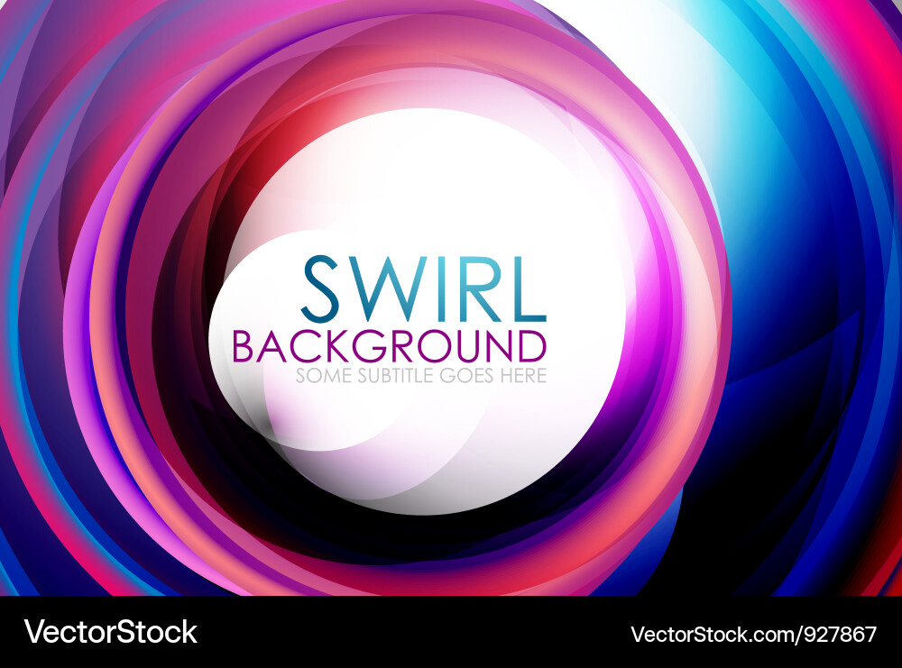 Colorful Swirl Abstract Background Vector Image