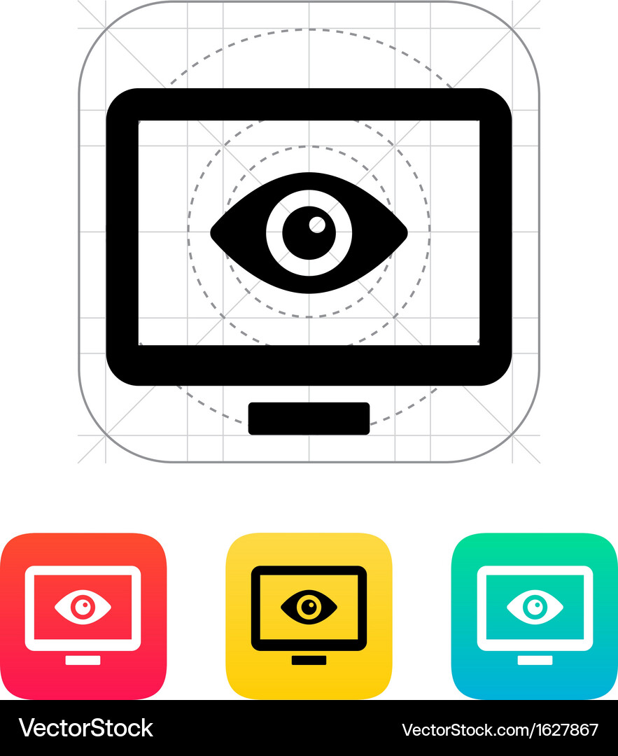Computer monitoring icon Vector Image