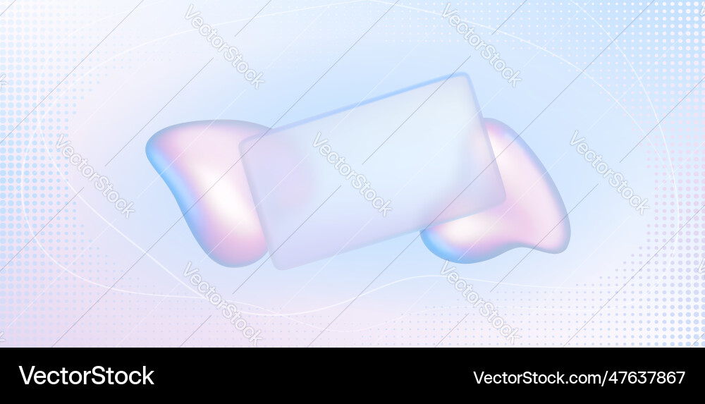 Glass morphism abstract gradient background design Vector Image