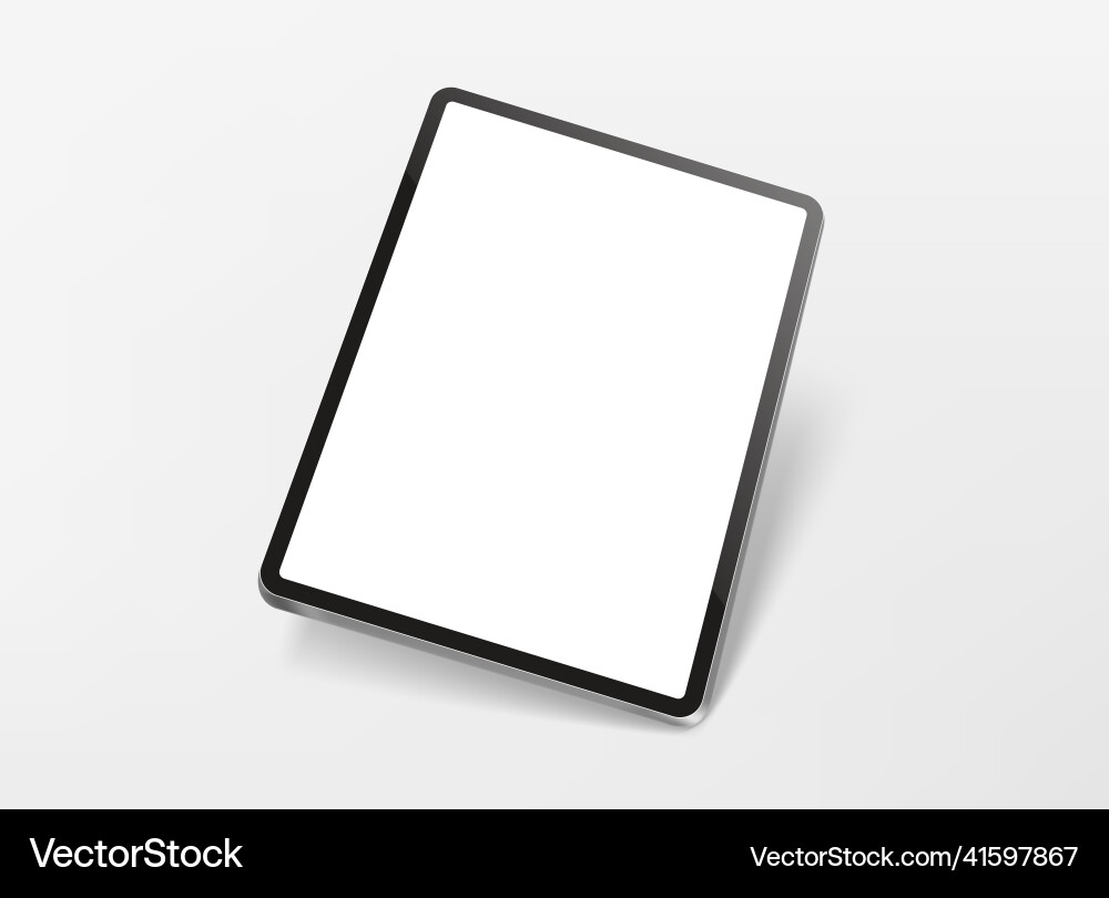 Modern tablet computer in perspective with blank Modern tablet computer in perspective with blank vector image