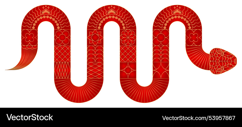 Outline geometric snake chinese new year 2025 Outline geometric snake chinese new year 2025 vector image