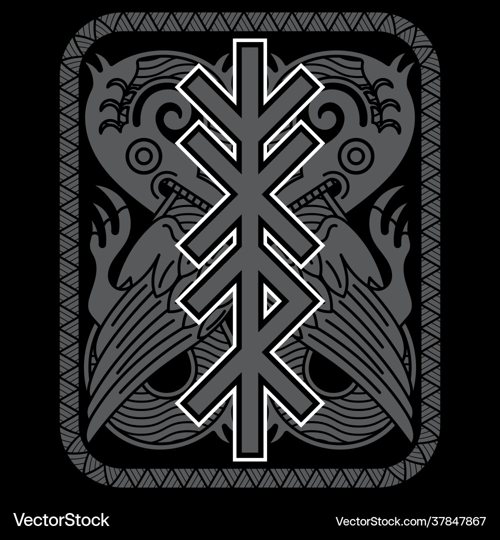 Scandinavian viking design mythological animal Scandinavian viking design mythological animal vector image