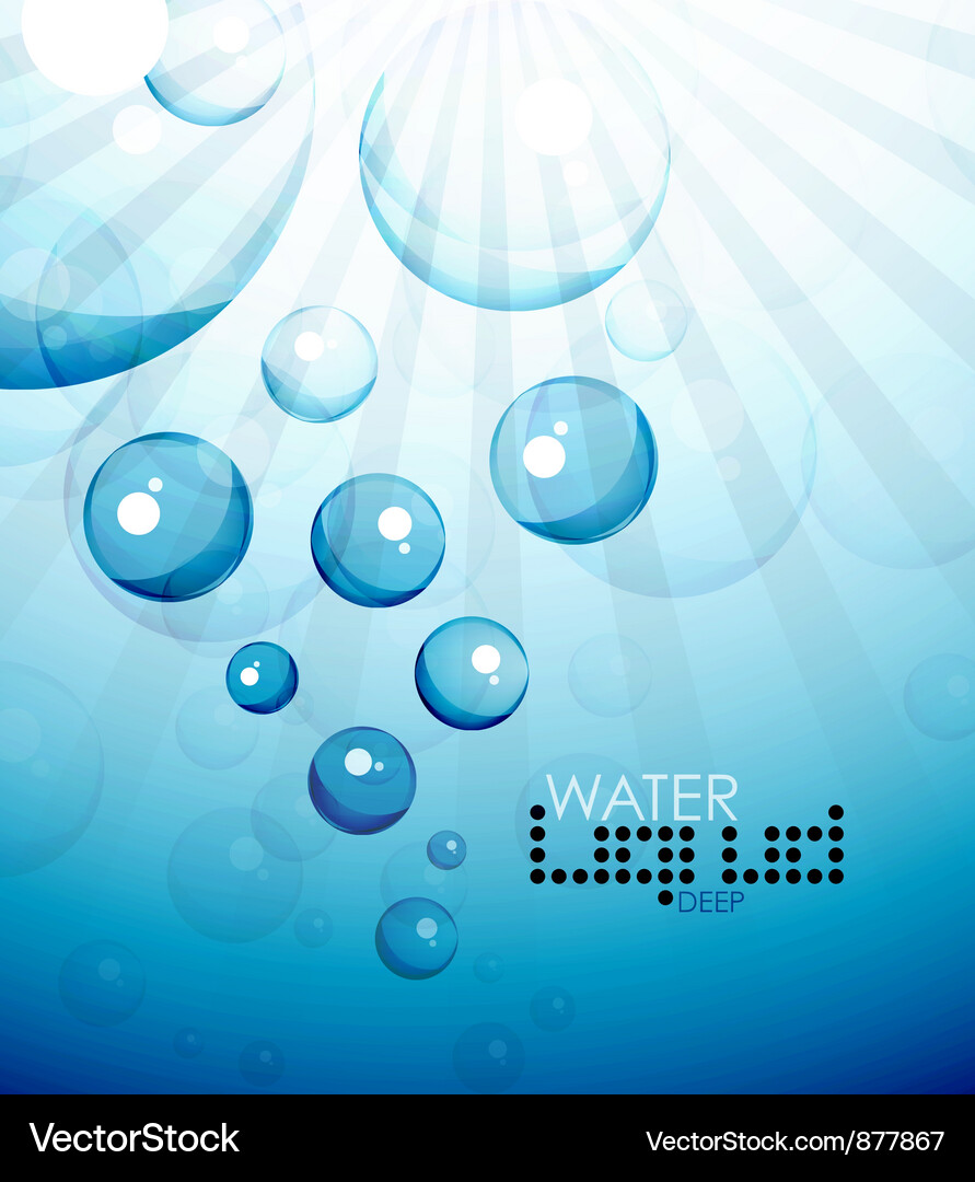 Submerged Bubble Background Vector Image