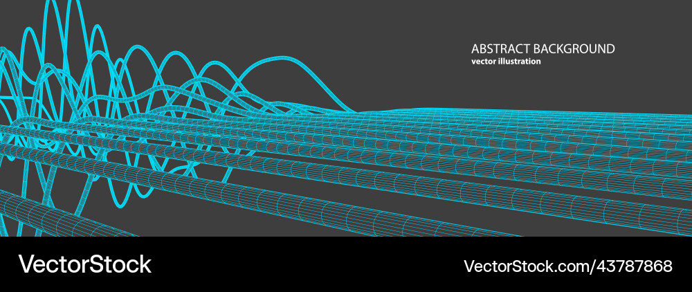 Abstract background with a wireframe dynamic Abstract background with a wireframe dynamic vector image