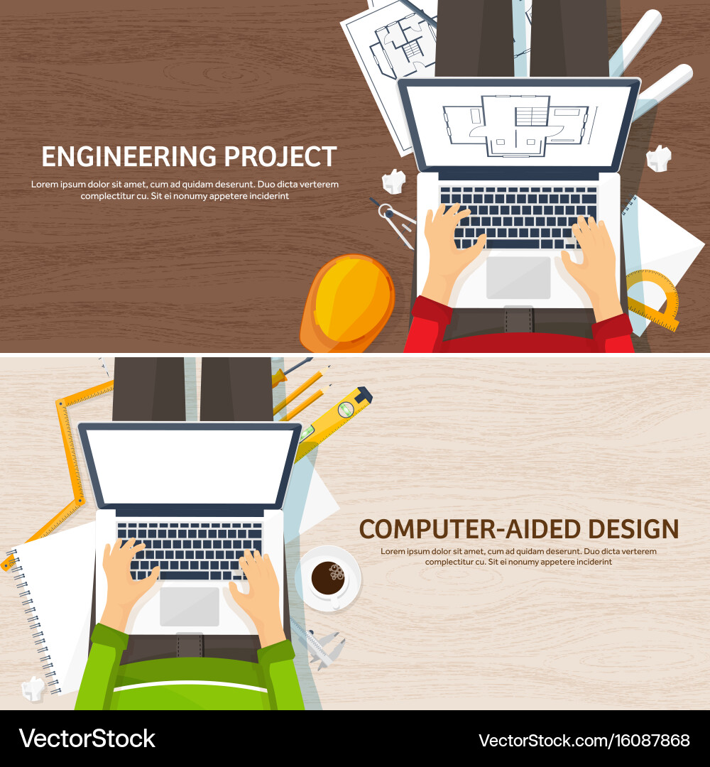 Engineering and architecture vector image