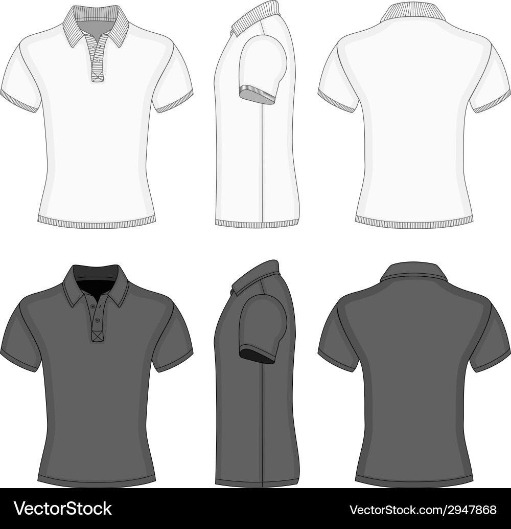 Mens polo shirt and t shirt design templates Vector Image