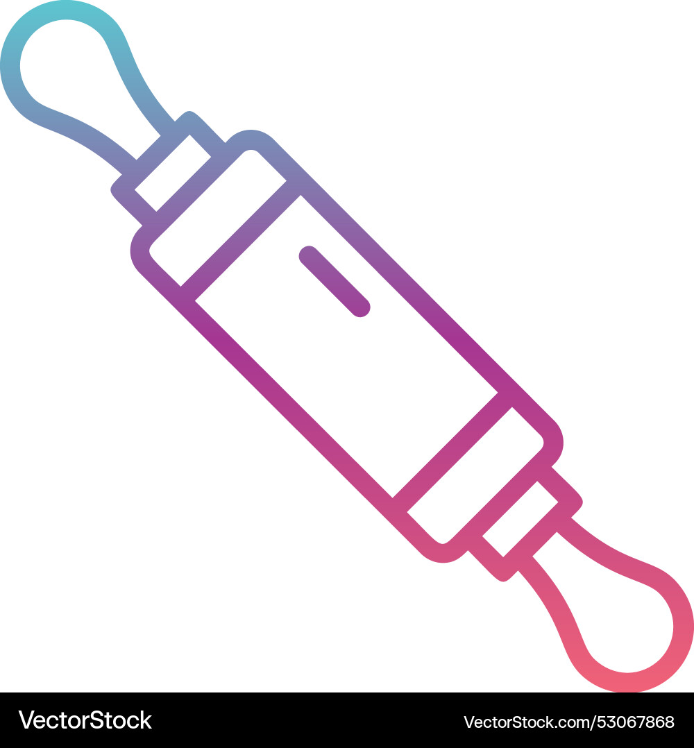 Rolling pin line gradient design Vector Image