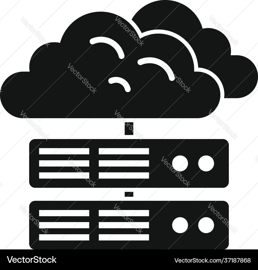 Server data cloud icon simple style Server data cloud icon simple style vector image