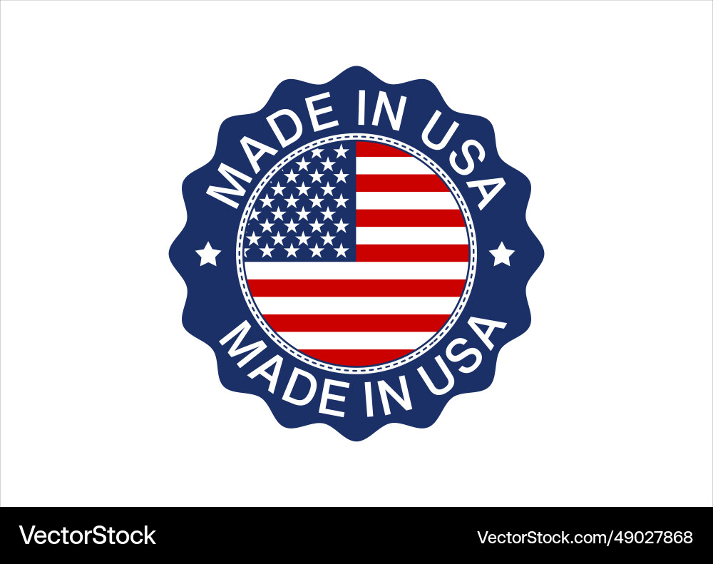 USA Quality Badge - Patriotic Design Vector Image