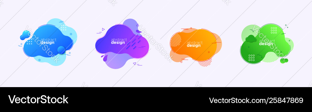 Abstract colorful background template design set Abstract colorful background template design set vector image