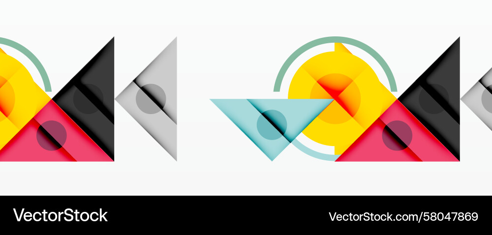 Abstract Overlapping Shapes Vector Image