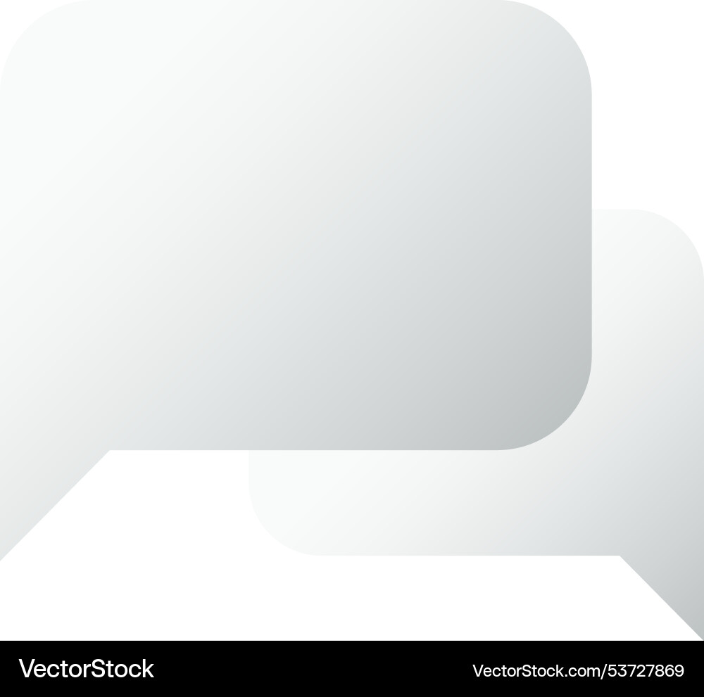 Chat message symbol white smooth shadow shape Vector Image