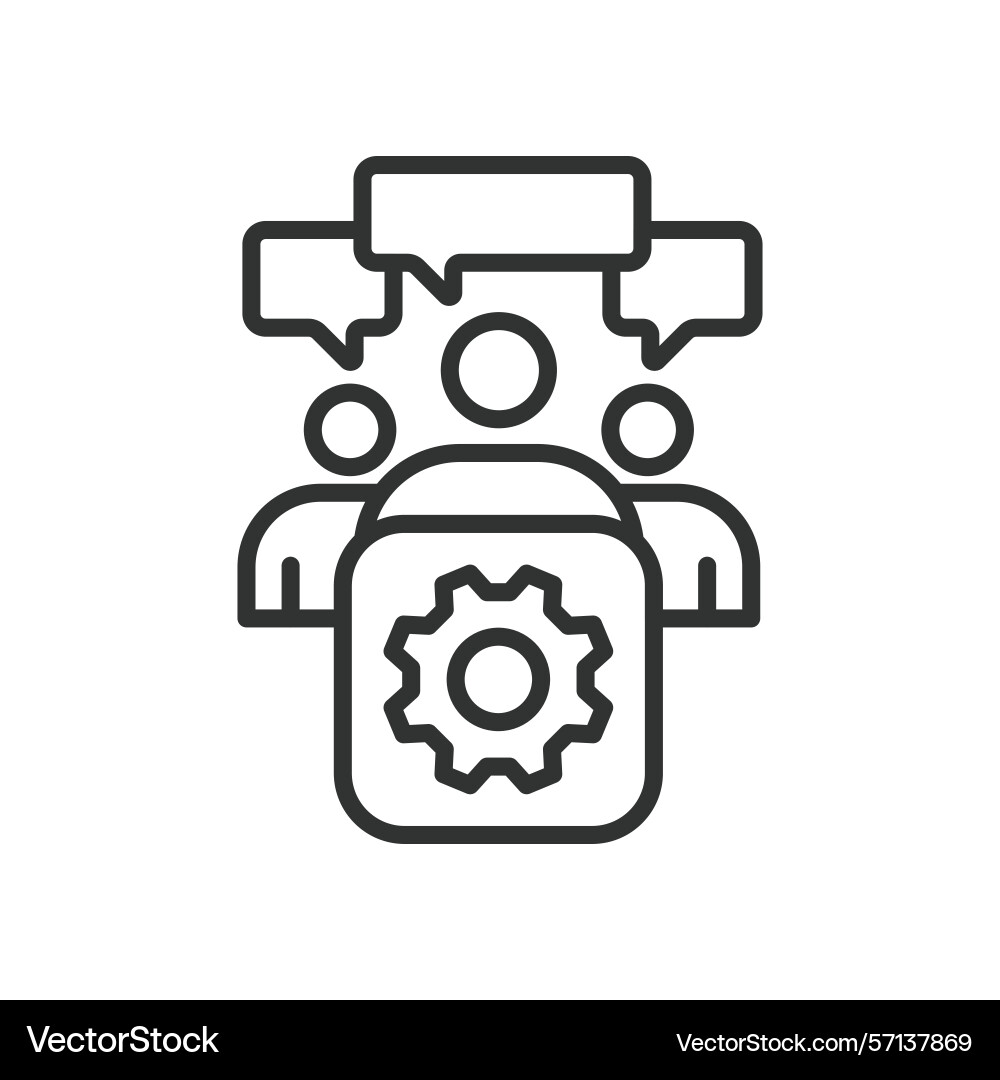 Communication app icon in line design Vector Image