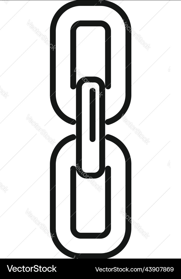 Communication chain icon outline web link Communication chain icon outline web link vector image