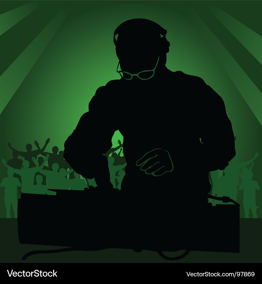 DJ Performance Vector Image