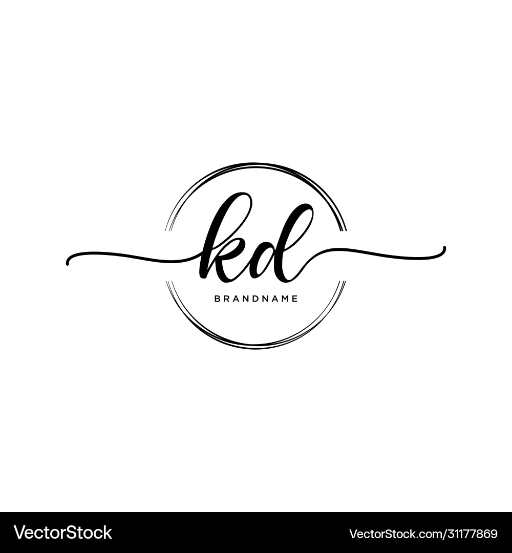 Elegant Initial Logo with Circle Template Vector Image