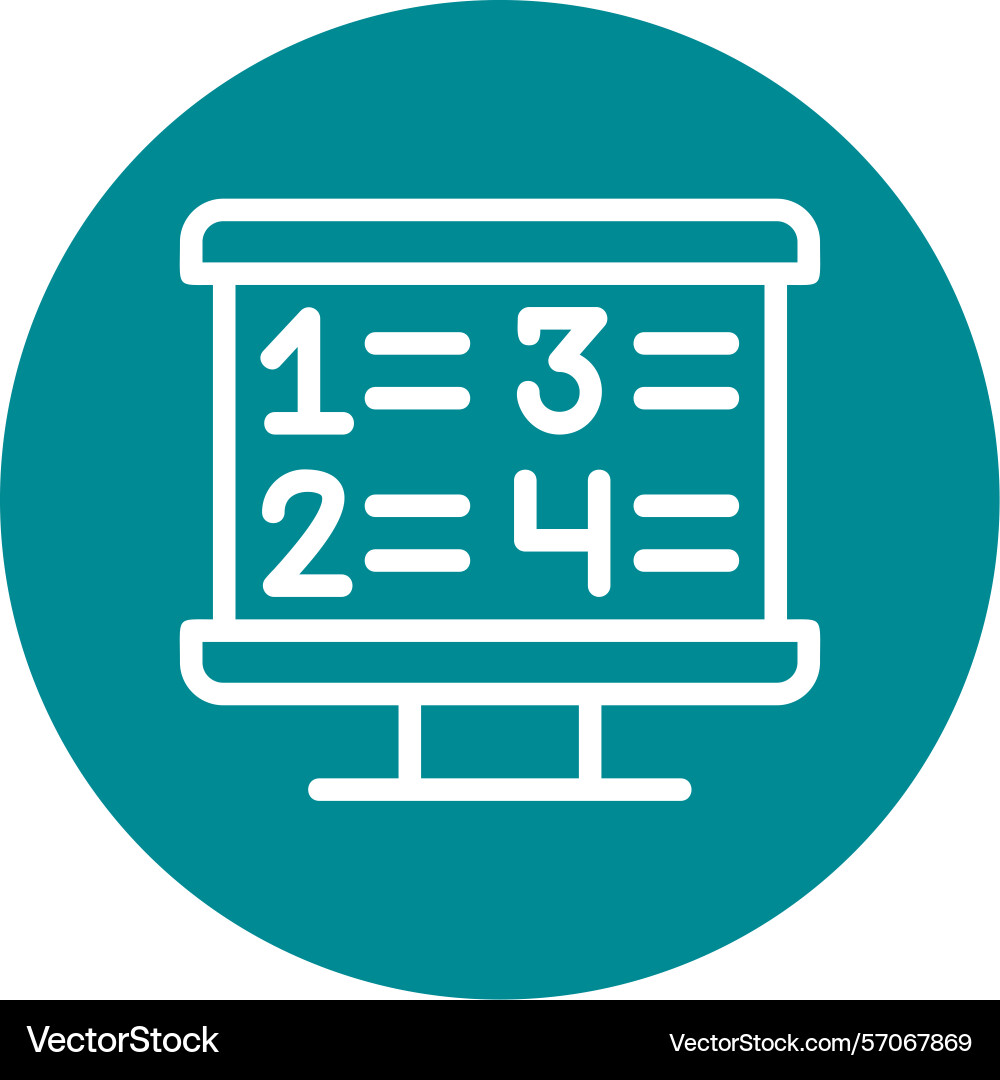 Numbered list line circle style icon design Vector Image