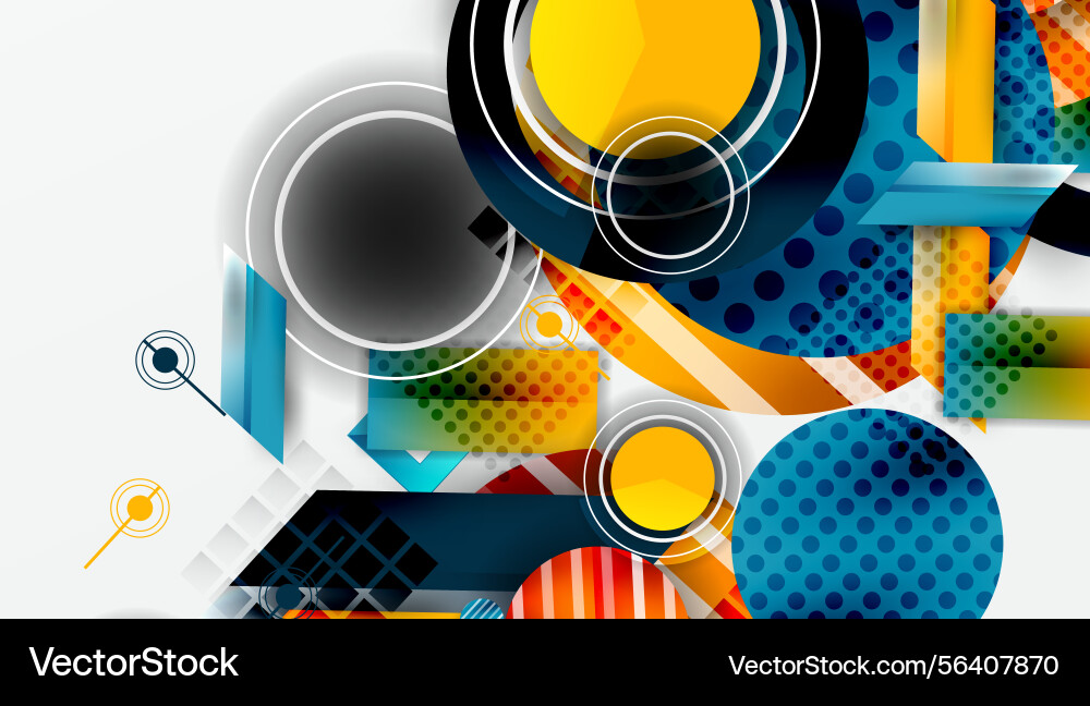 Abstract geometric design overlapping shapes Abstract geometric design overlapping shapes Vector Image