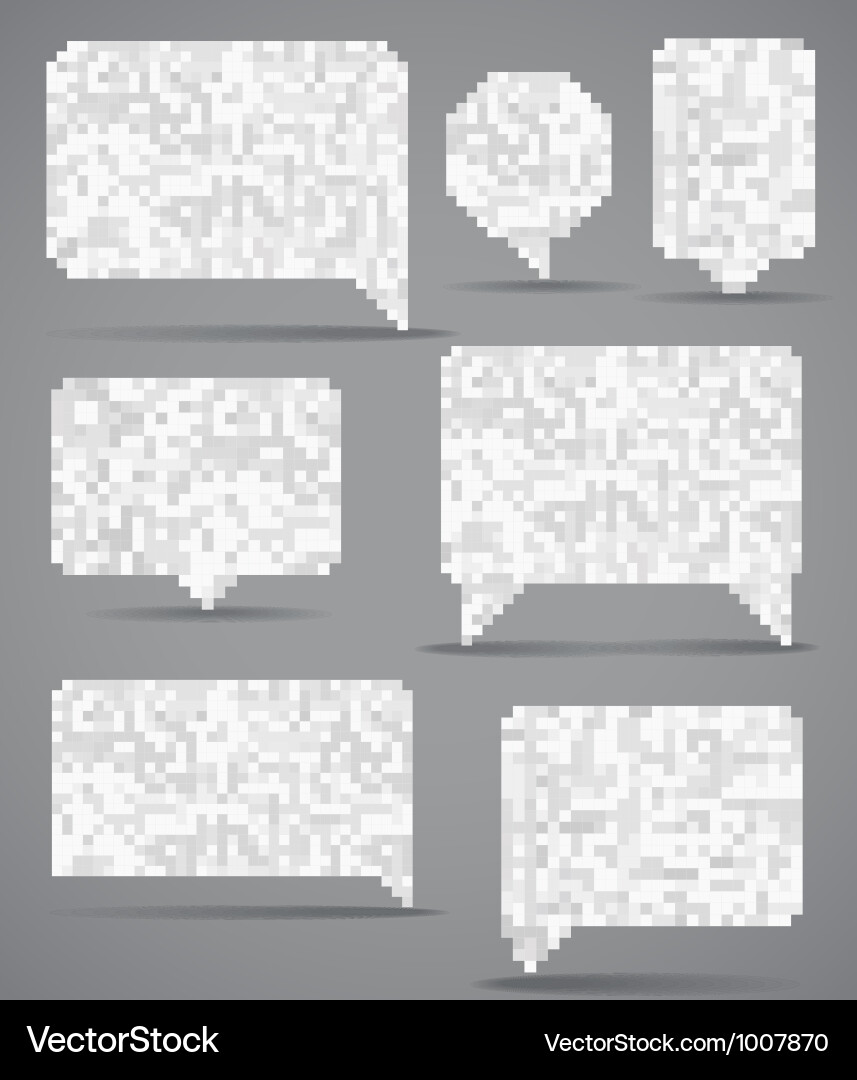 Abstract speech clouds collection of mosaic Vector Image