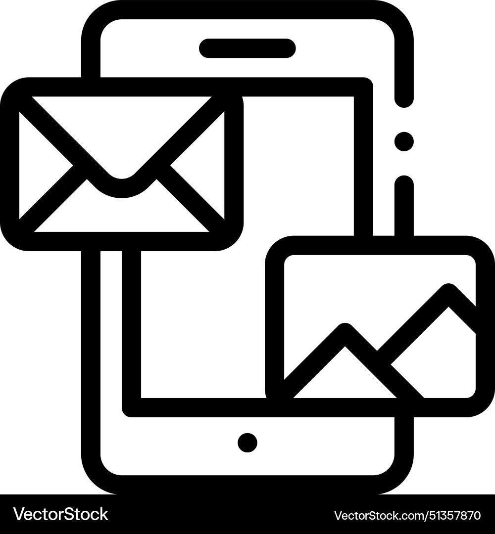 Application icon thin linear style design vector image