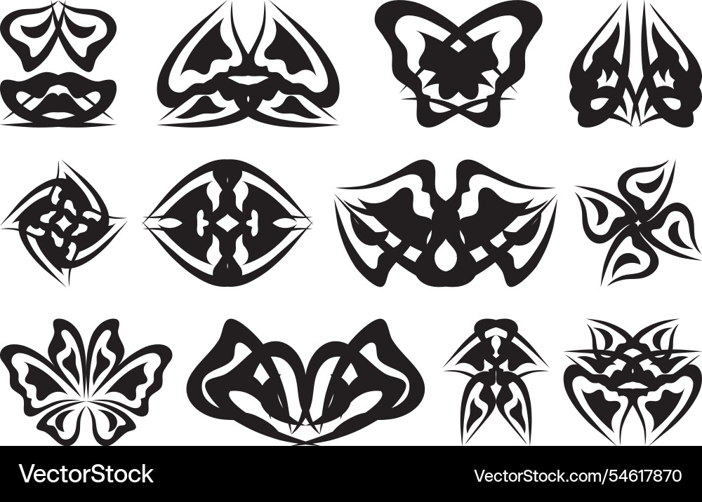 Blackwork elements image Vector Image