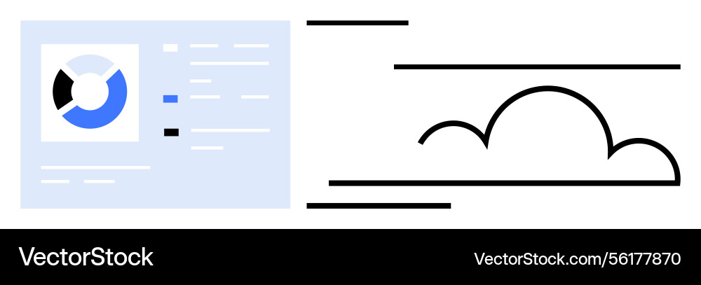 Data analysis dashboard with cloud integration Data analysis dashboard with cloud integration vector image
