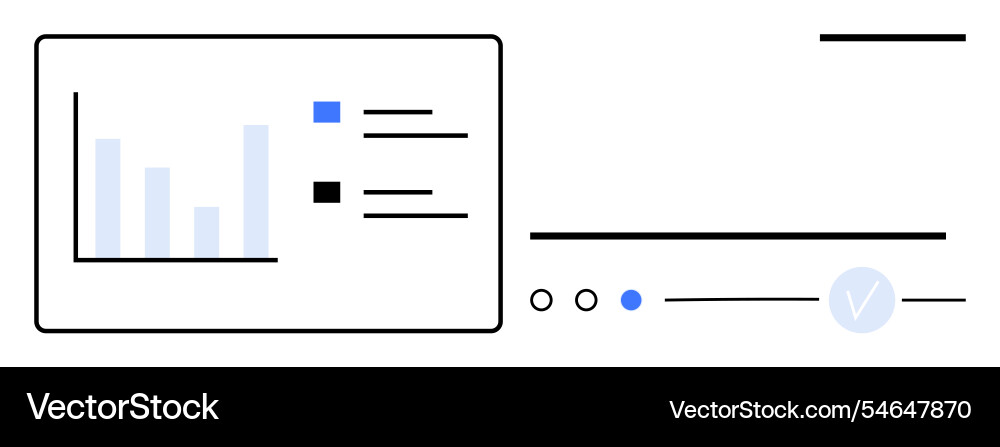 Data analytics dashboard with bar graphs Data analytics dashboard with bar graphs vector image