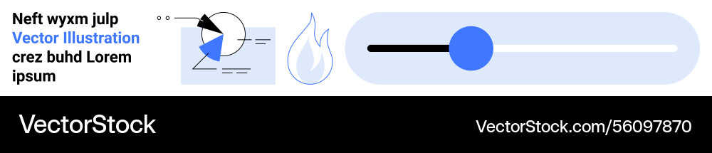 Data visualization elements with chart flame icon Data visualization elements with chart flame icon vector image