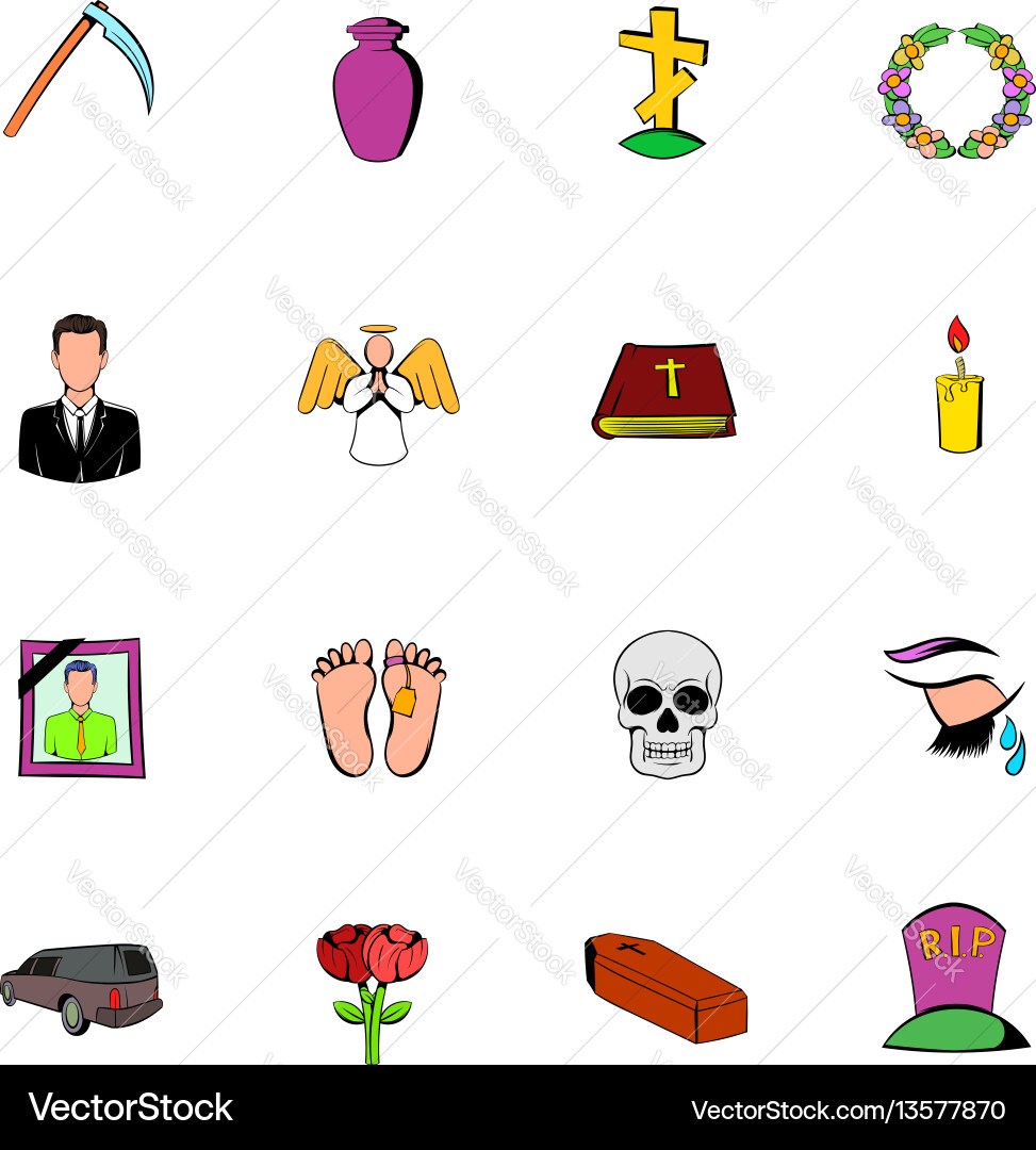 Death icon set Death icon set vector image
