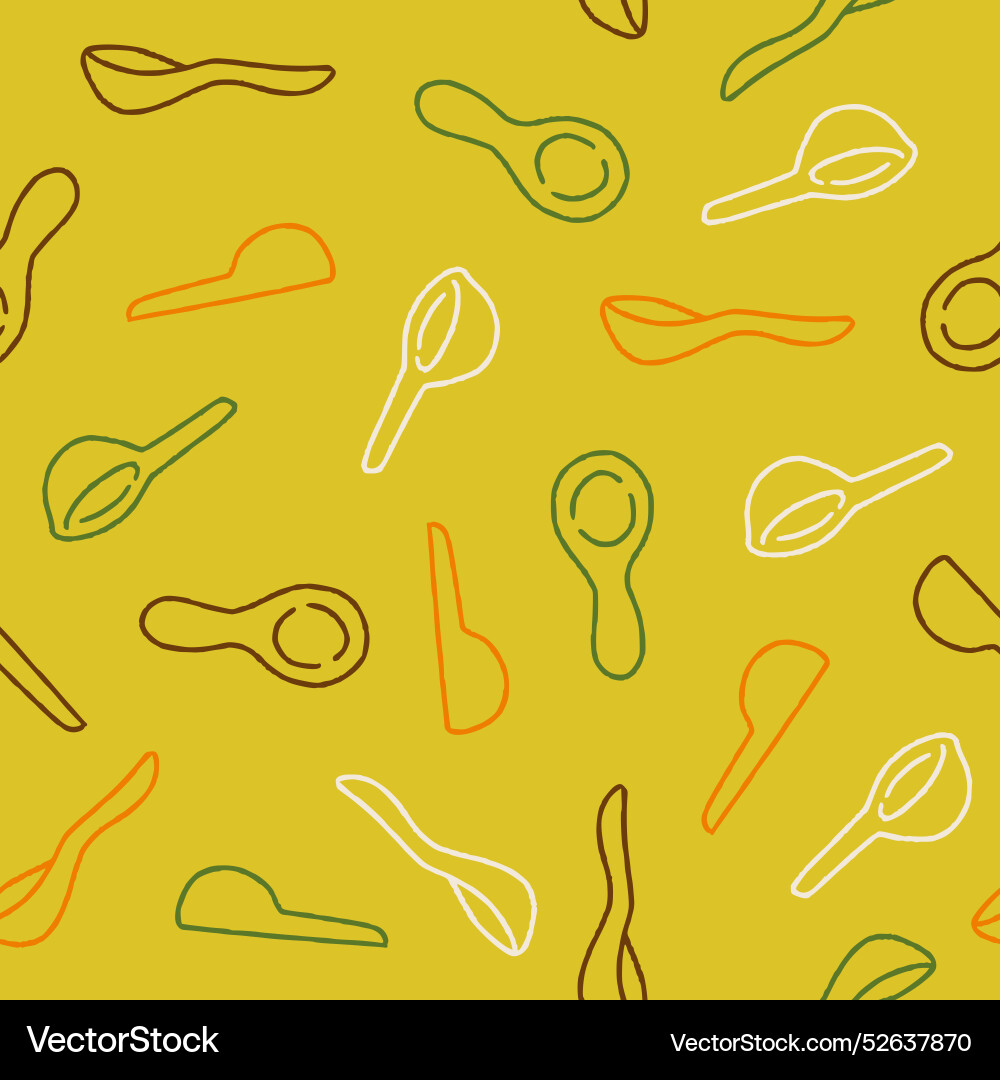 Outline spoon seamless pattern for print Outline spoon seamless pattern for print vector image