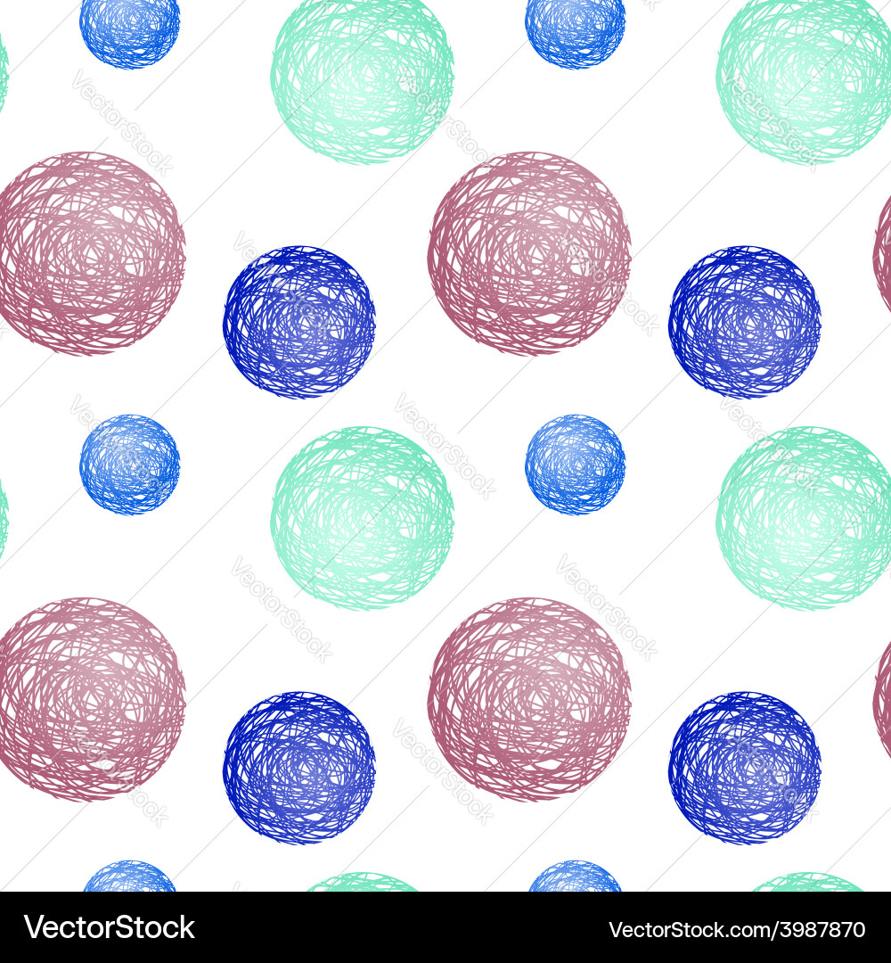 Seamless pattern composed of multicolored circles Vector Image
