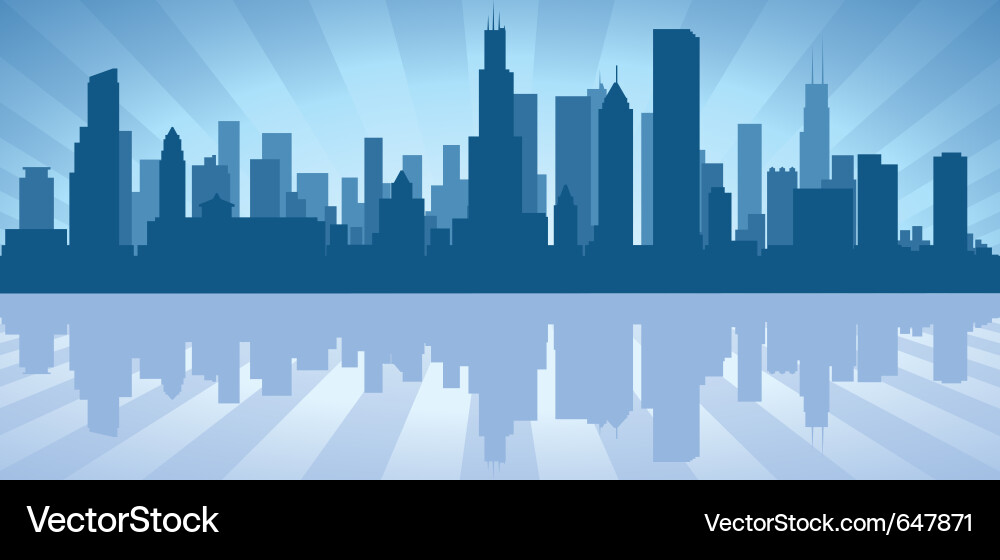 Chicago skyline Royalty Free Vector Image - VectorStock