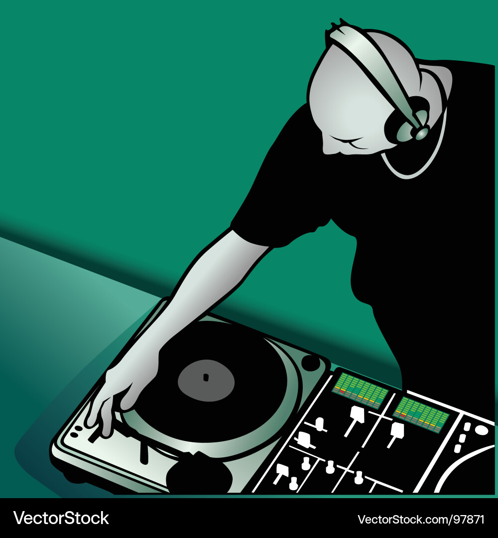 DJ Performance Vector Image