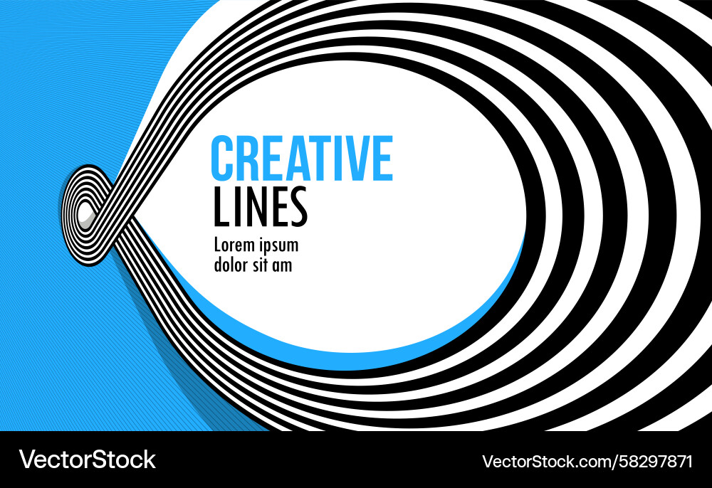 Dynamic Motion Lines Abstract Vector Image