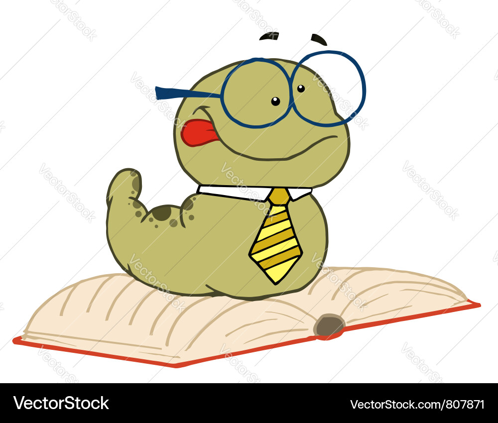 Knowledgeable old worm Vector Image