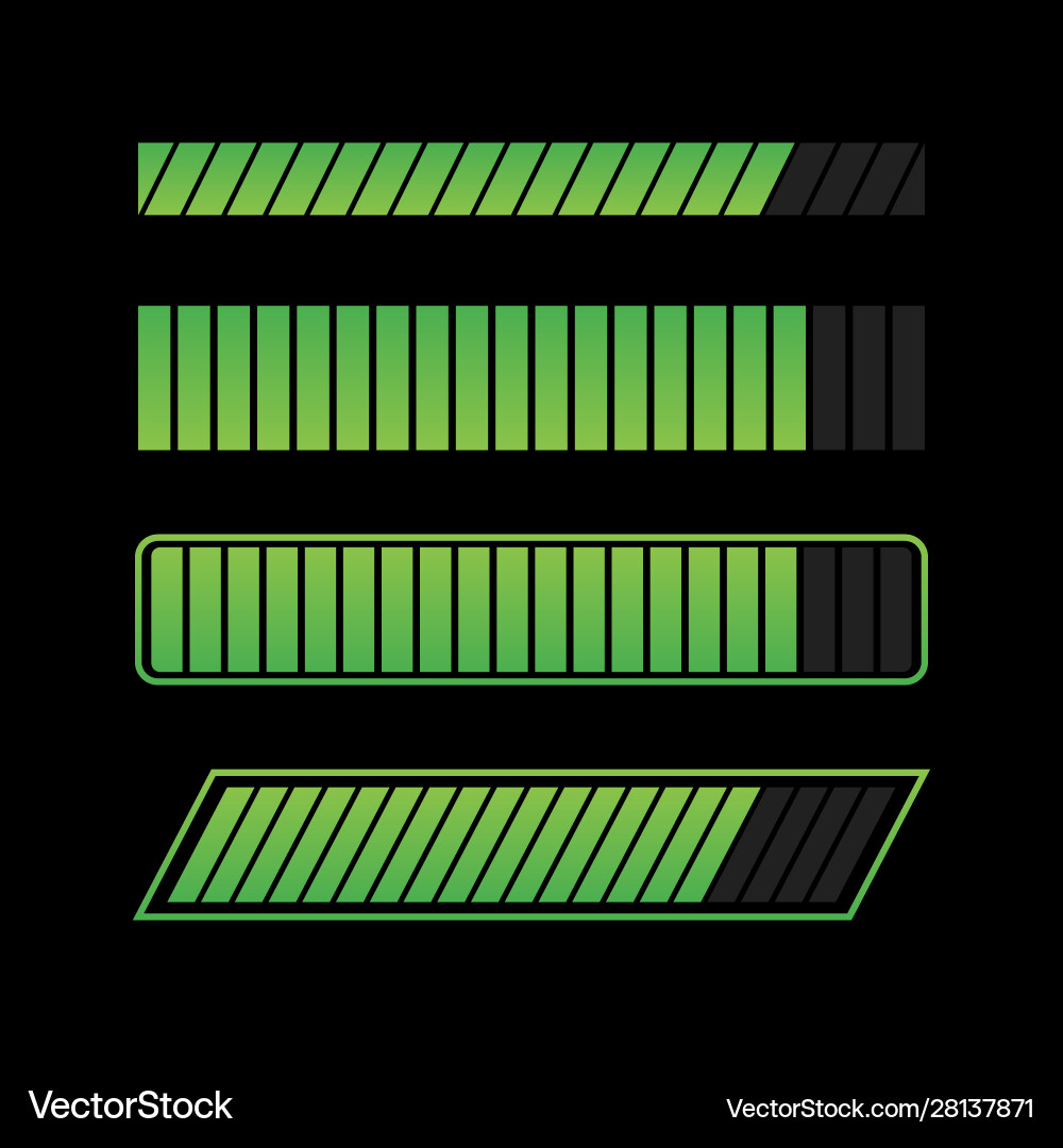 Loading Progress Bar with Lighting Effect vector image