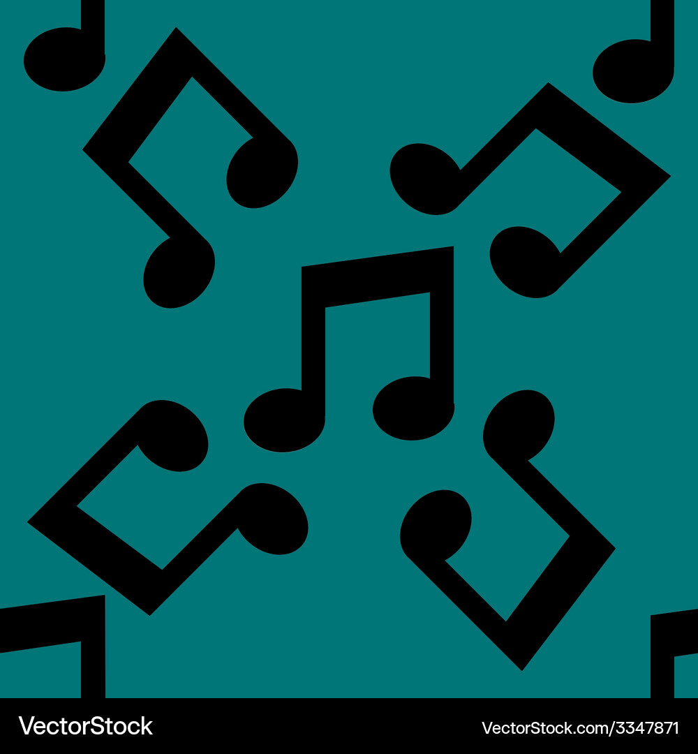 Music note web icon flat design seamless pattern Vector Image