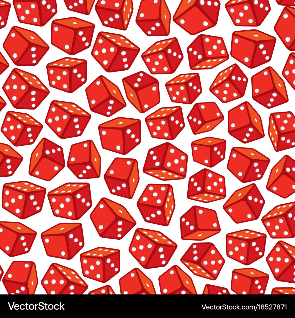 Red Dice Pattern Background vector image