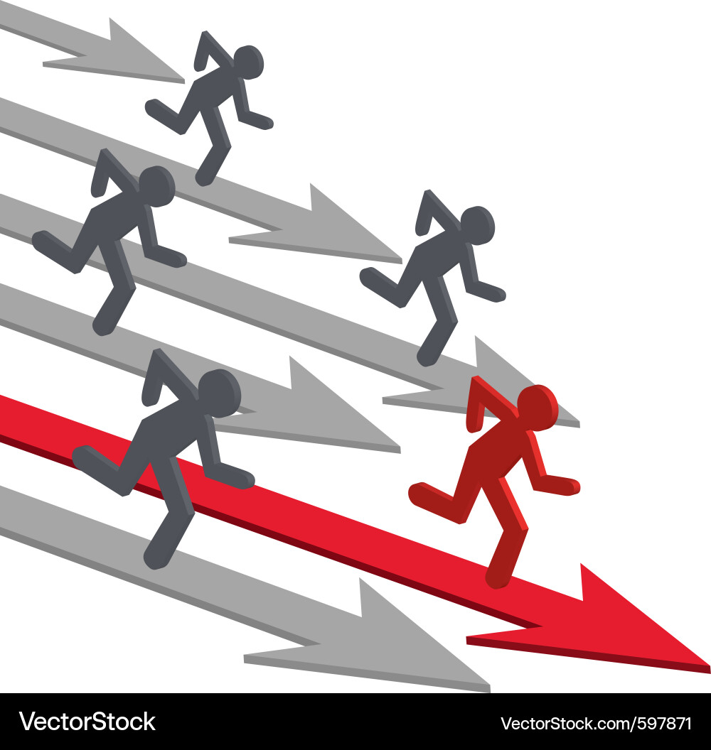 Running Forward vector image