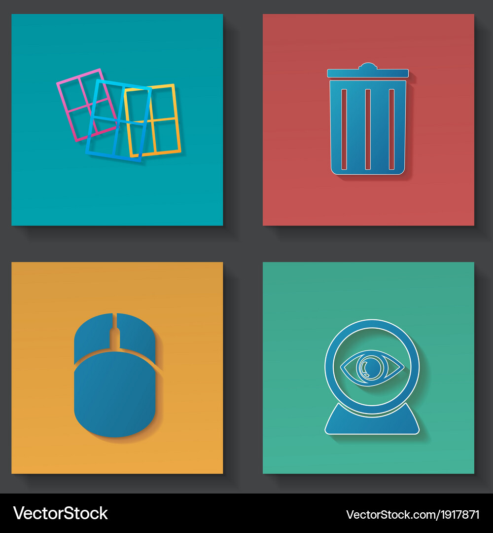 Set of web icons Vector Image