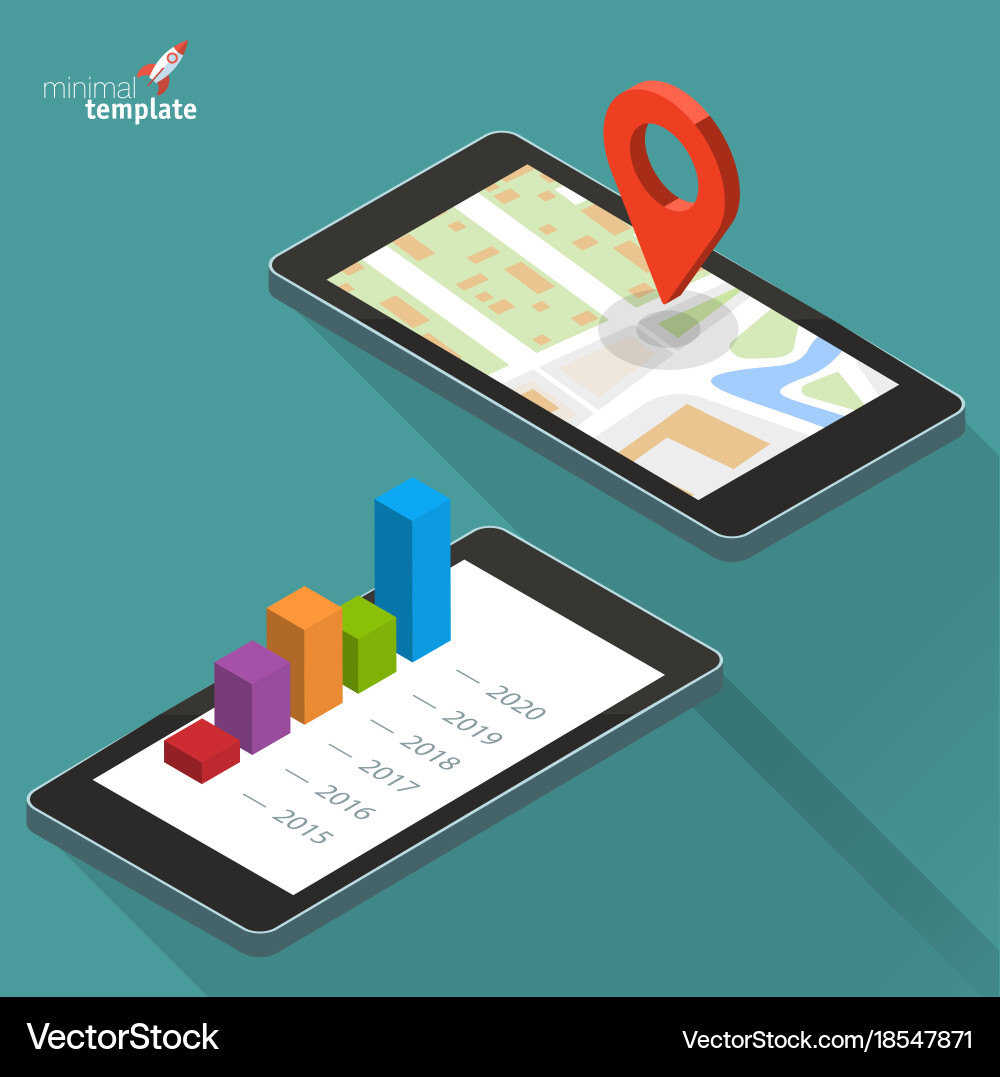 Tablett computer design elements Vector Image