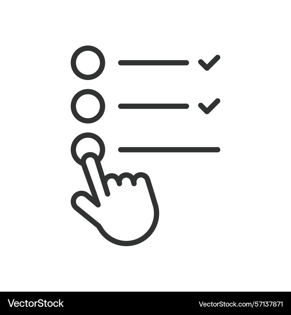 Task list icon in line design to-do Vector Image