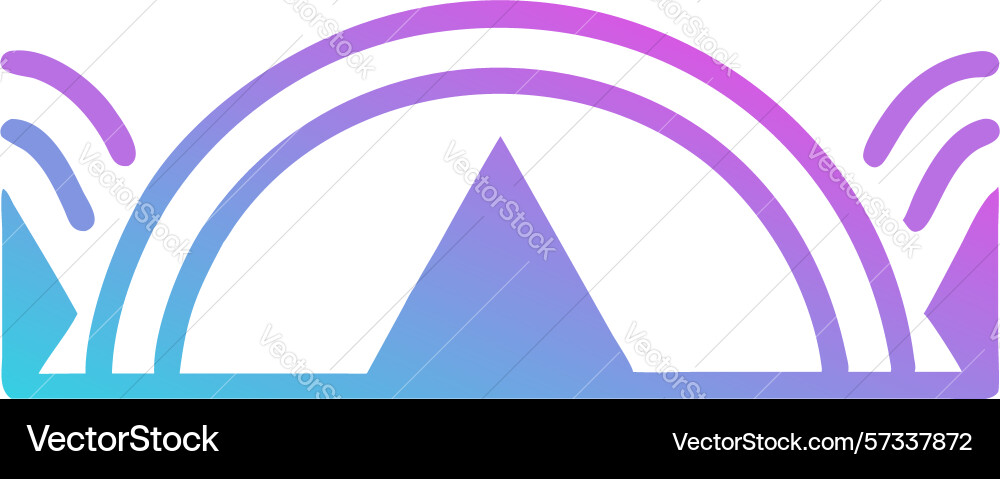 Abstract archway gateway symbol design generative Abstract archway gateway symbol design generative vector image