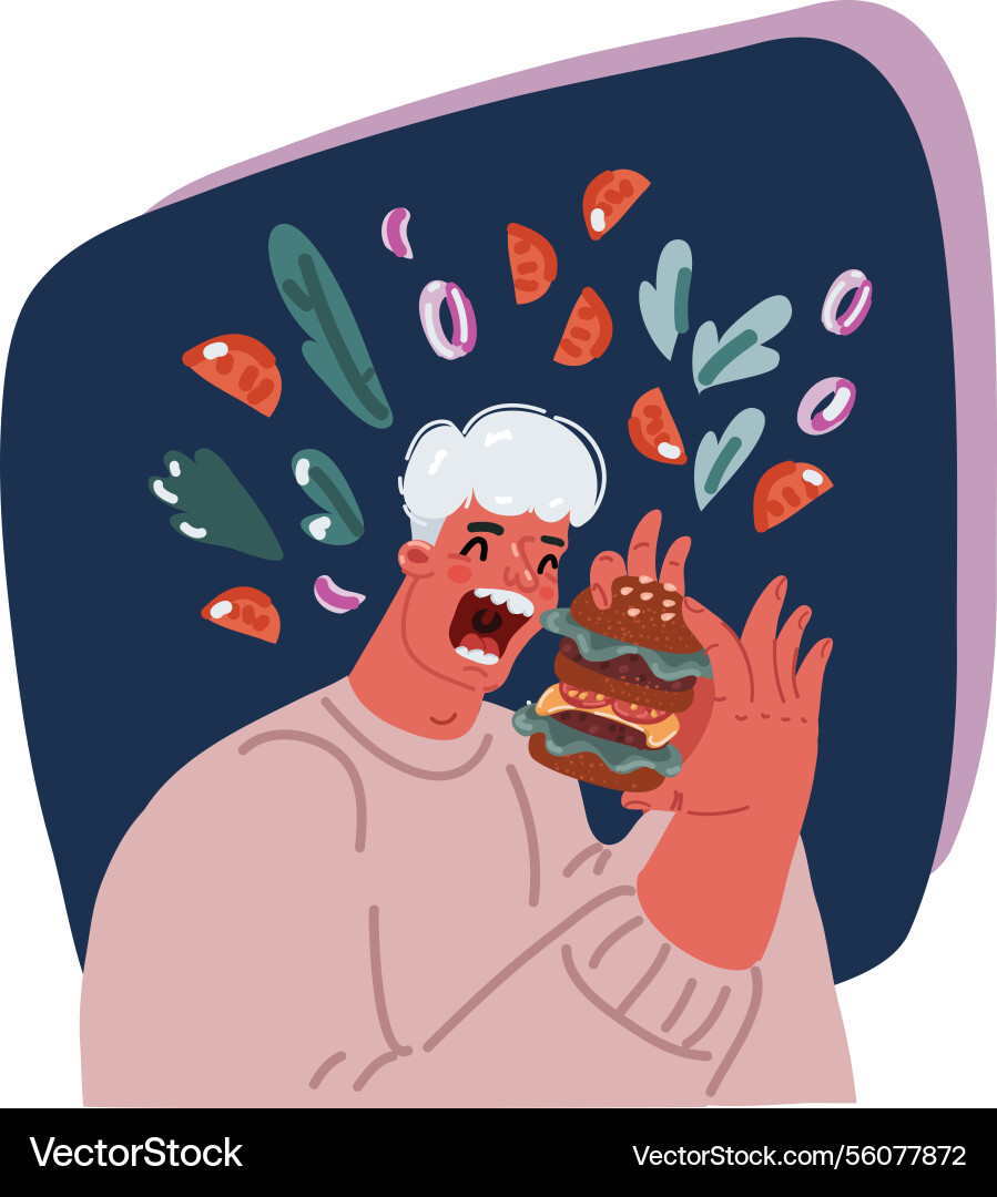 Cartoon von Hipster Mann essen Cartoon von Hipster Mann essen vektorbild