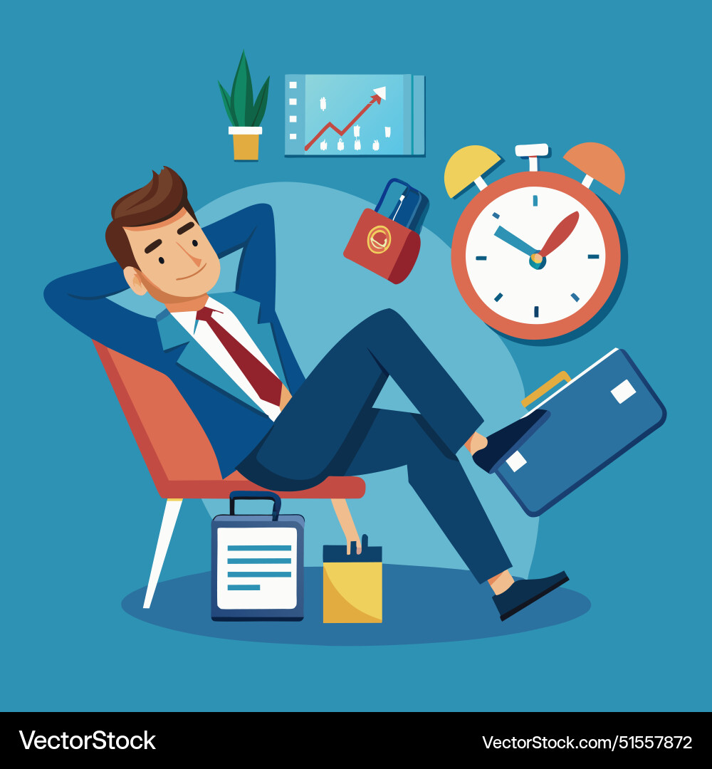 Easy completed task or finish work within Easy completed task or finish work within vector image
