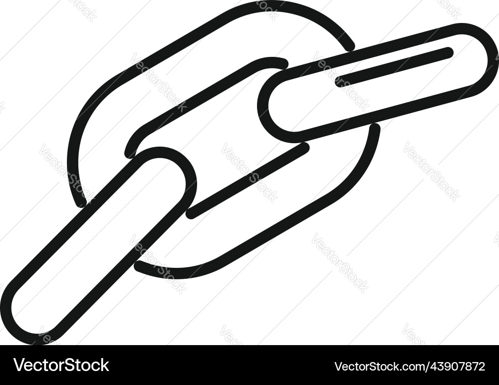 Interface chain icon outline web link Interface chain icon outline web link vector image