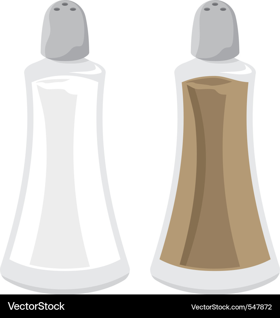 Salt and Pepper Shakers Vector Image