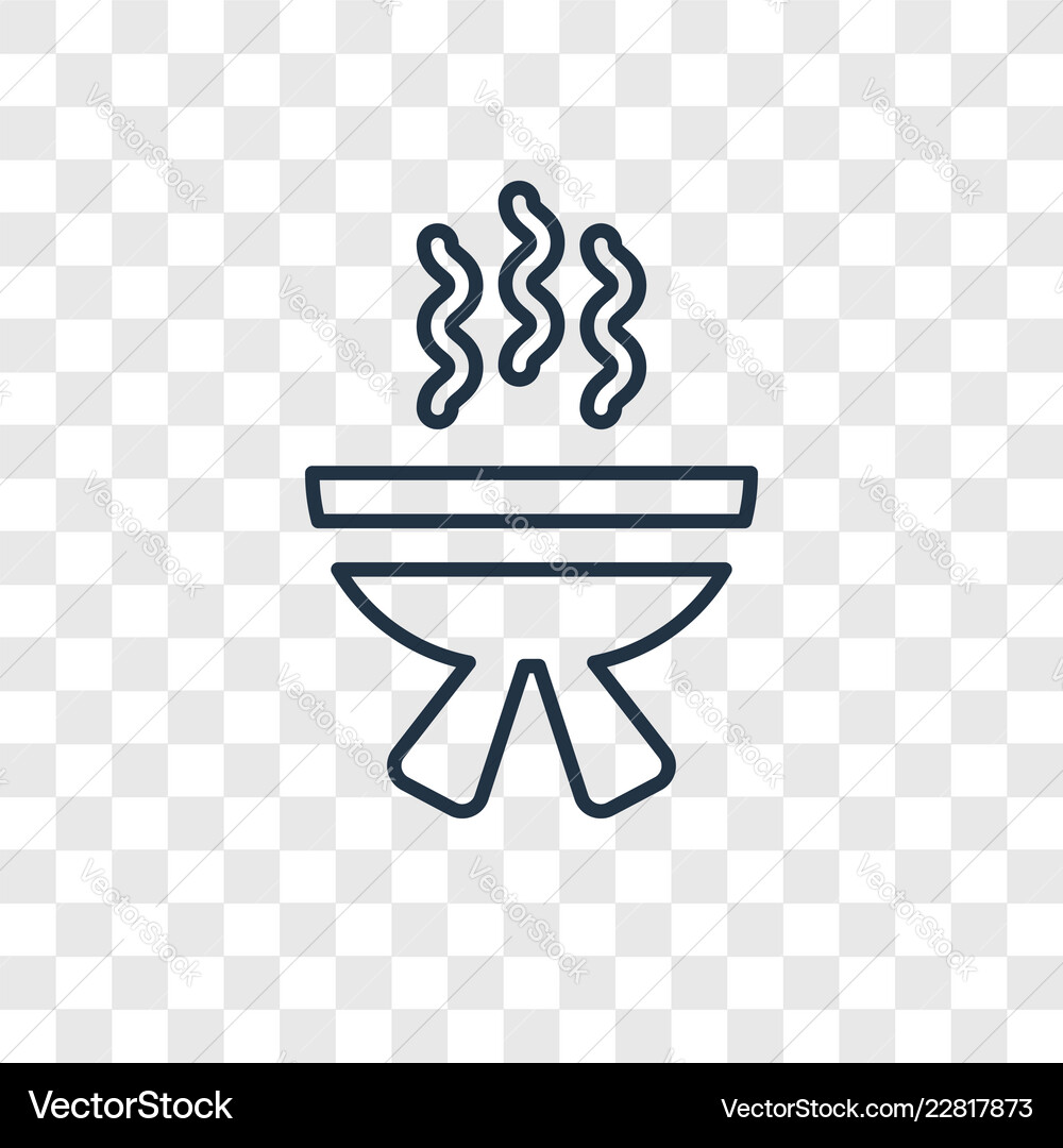 Bbq concept linear icon isolated on transparent – Royalty-Free Vector |  VectorStock