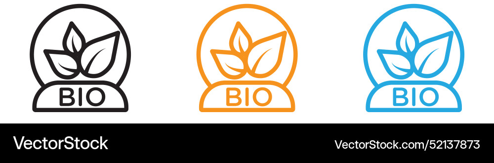 Bio logo set collection for web app ui Bio logo set collection for web app ui vector image